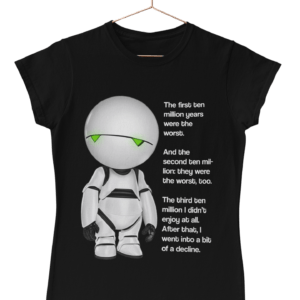 "The First Million Years" - Marvin The Paranoid Android - T-Shirt