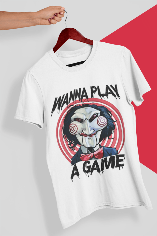 Wanna Play a Game Jigsaw Movie T-Shirt White