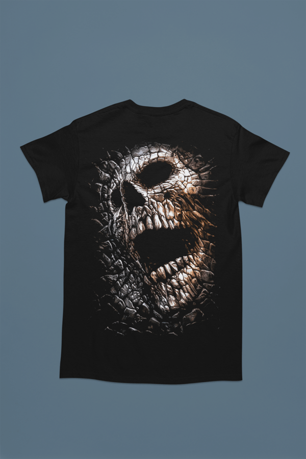 Rock Face - Skull Art T-Shirt
