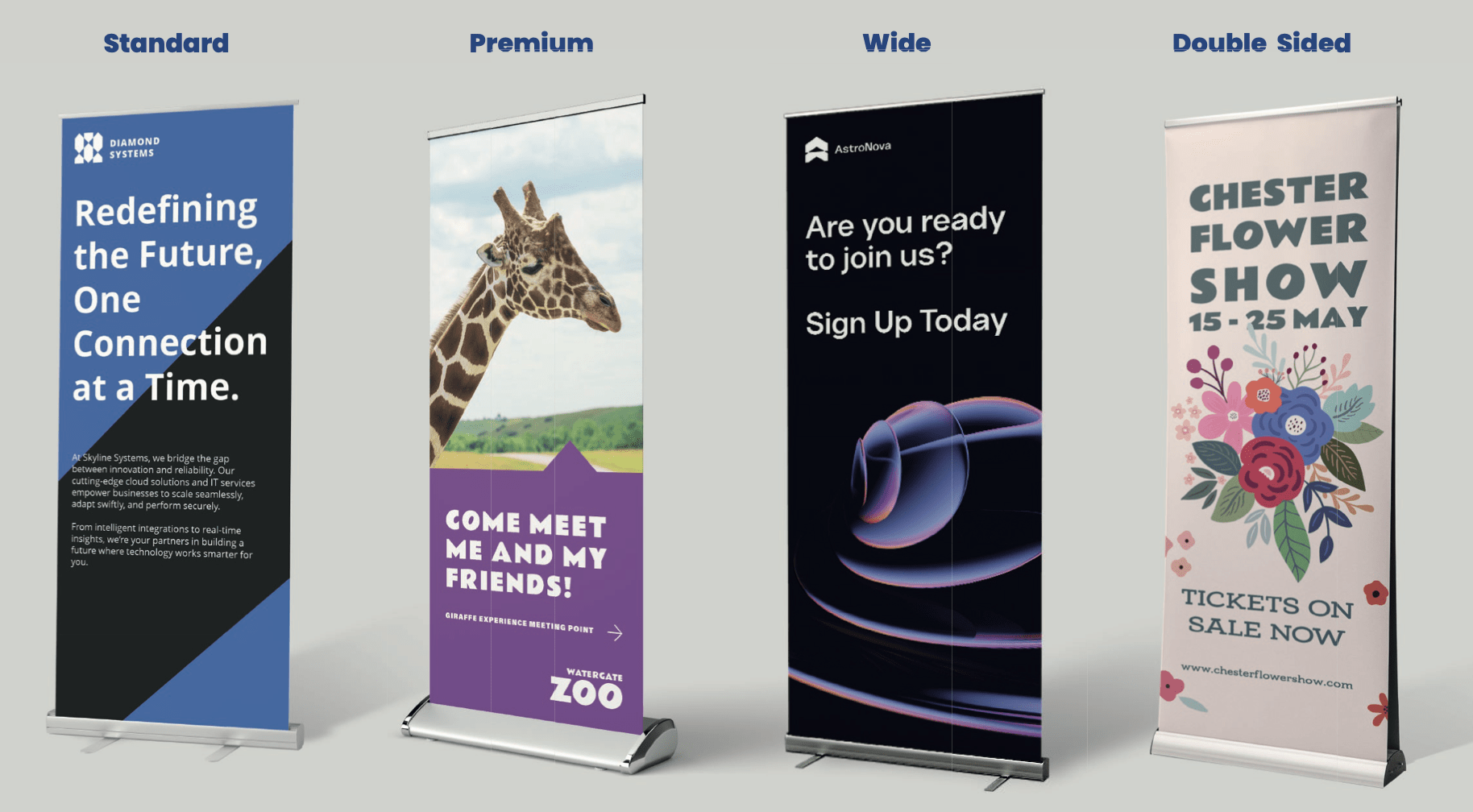 Pop Up Roller Banner Display Options